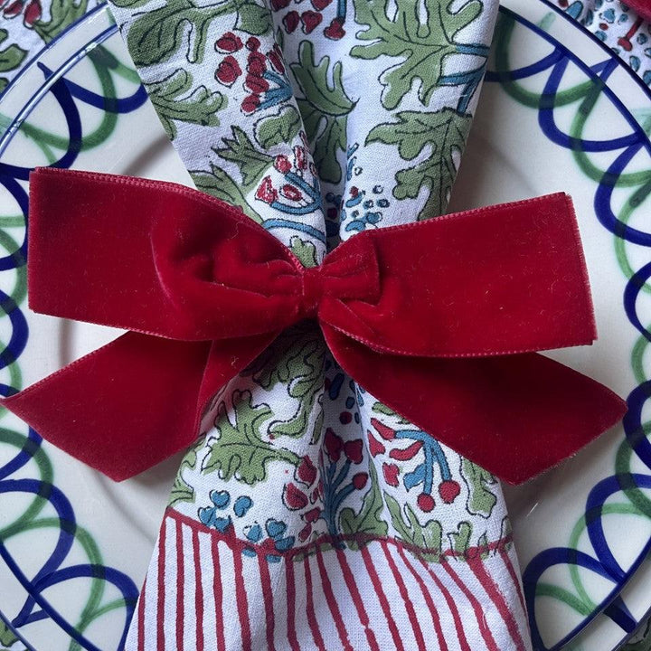 NAPKIN BOWS - RED (SET OF 4)