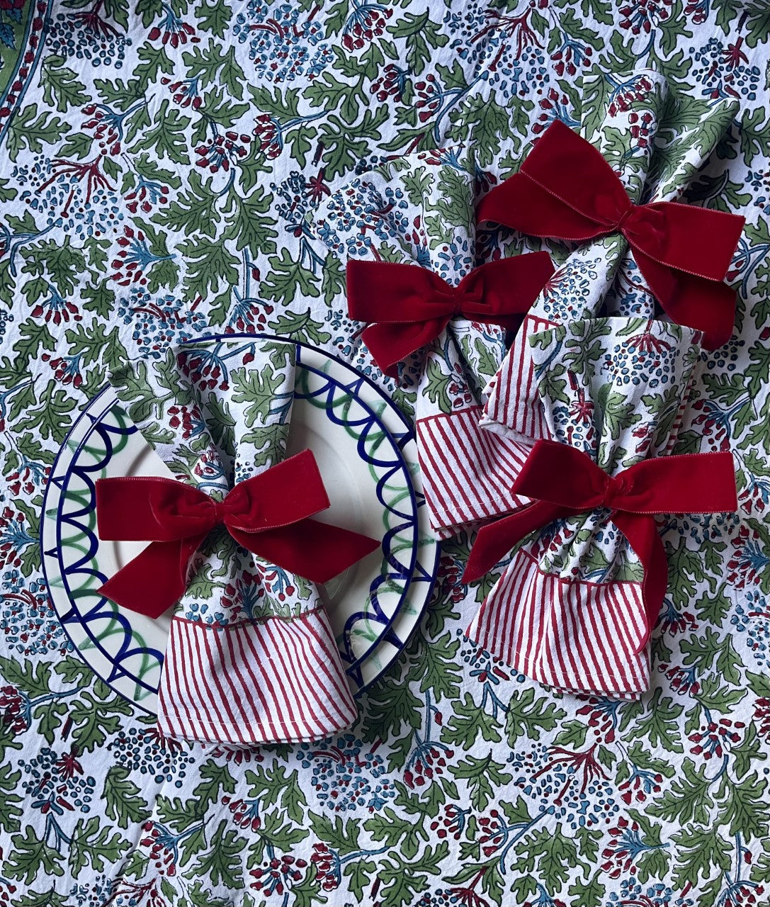 NAPKIN BOWS - RED (SET OF 4)
