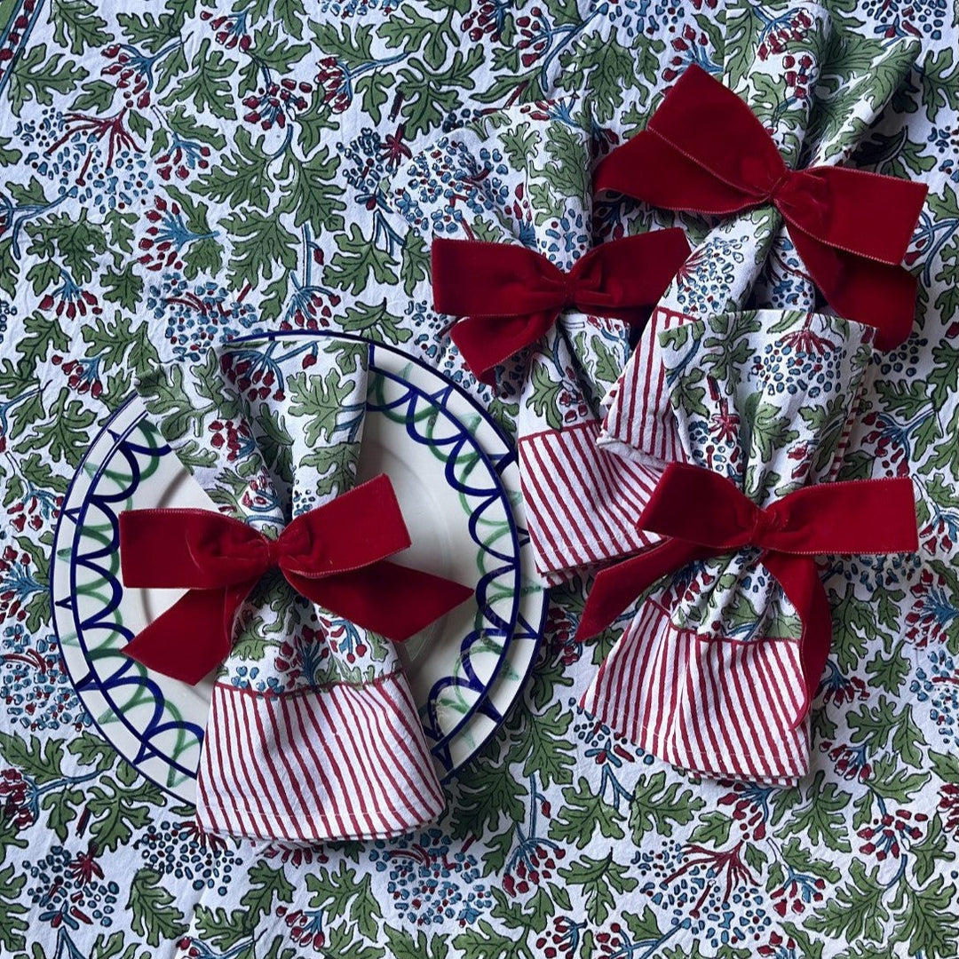 NAPKIN BOWS - RED (SET OF 4)