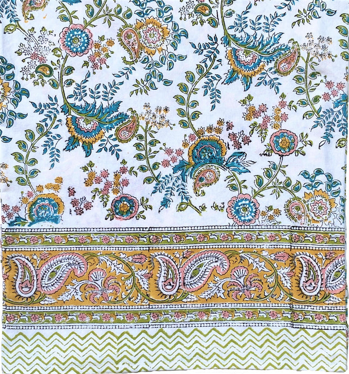 MEADOW TABLECLOTH IN TEAL - SALE 25% off