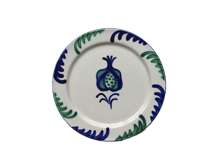 DINNER PLATE - POMEGRANATE WITH SIDE FERNS
