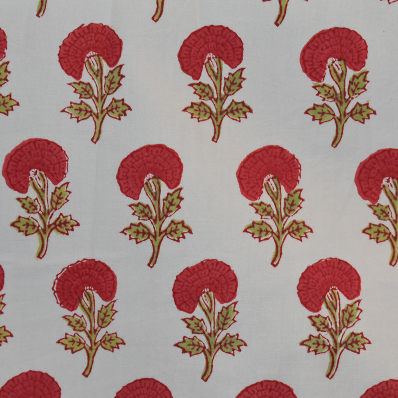 Red Buta Pattern Bird Buta in Red - Sale 60% Off | The Mews Fabrics & Furnishings