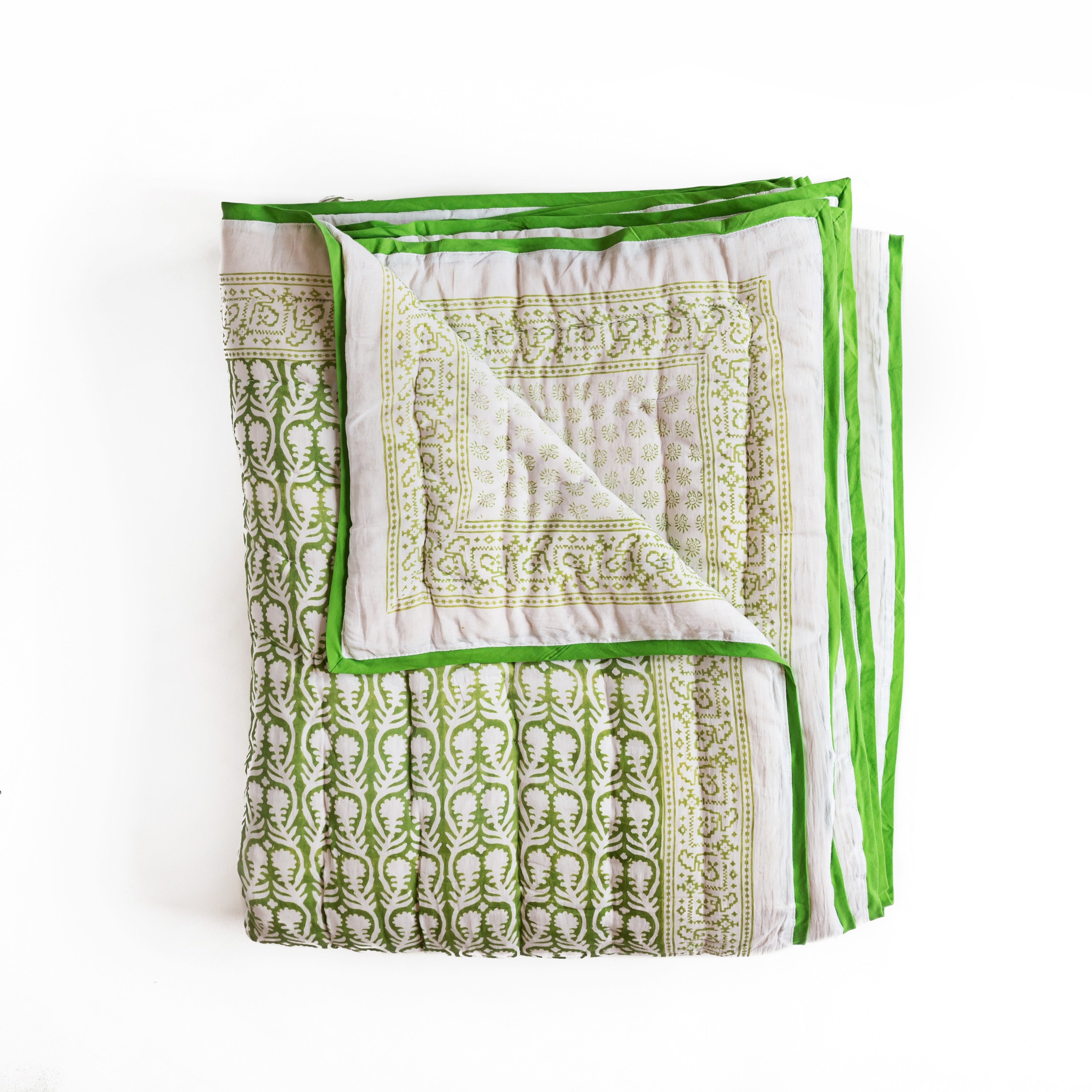 SALLY QUILT IN GREEN - Sale 25% off