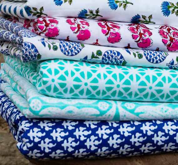 SUNFLOWER FABRIC IN AQUA - Sale 60% off