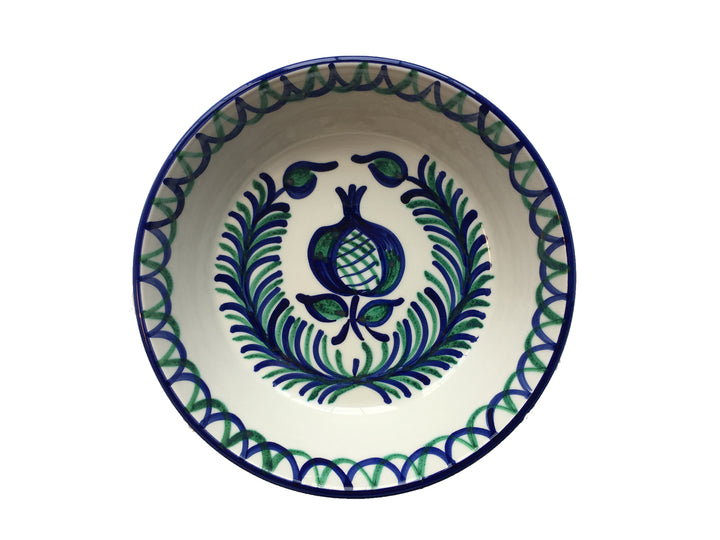 LARGE BOWL (LEBRILLO) -  POMEGRANATE AND FERN DESIGN