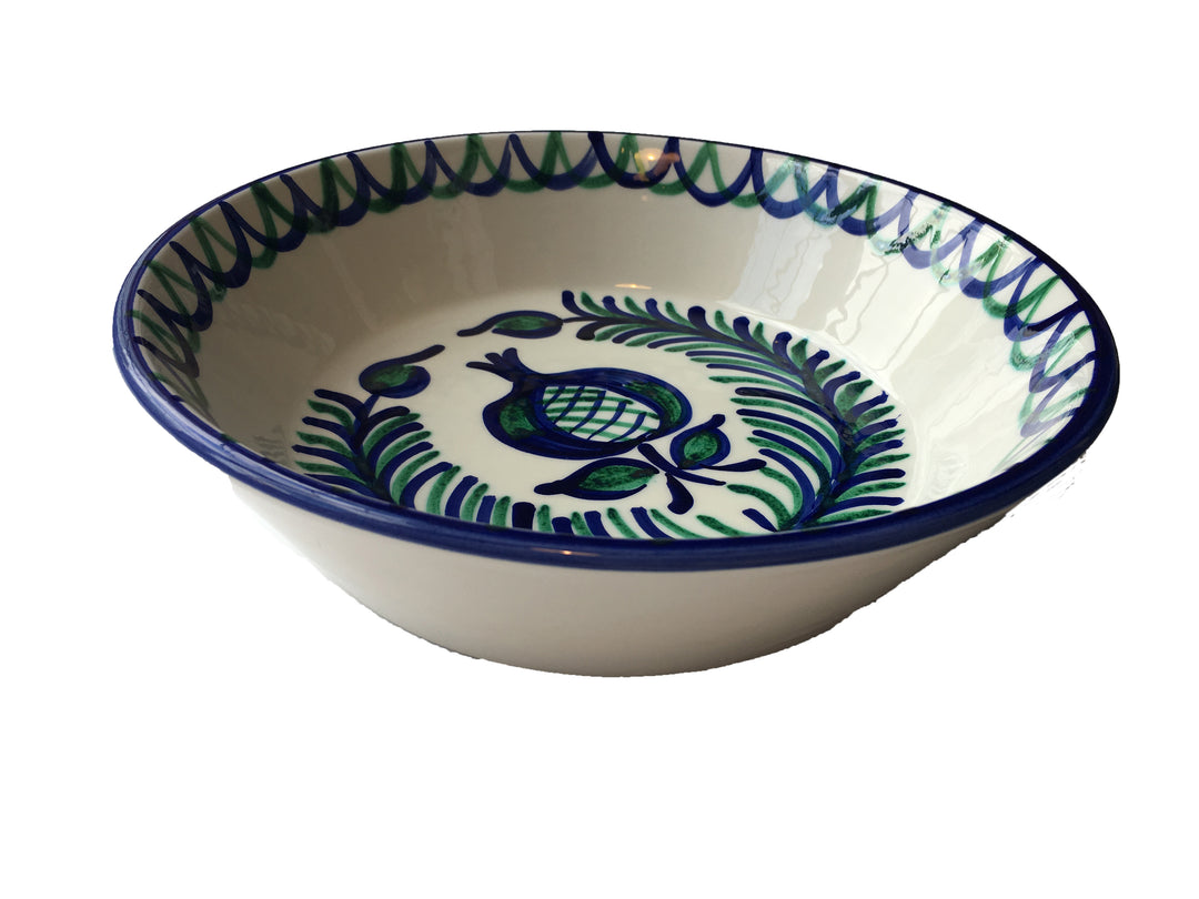 LARGE BOWL (LEBRILLO) -  POMEGRANATE AND FERN DESIGN