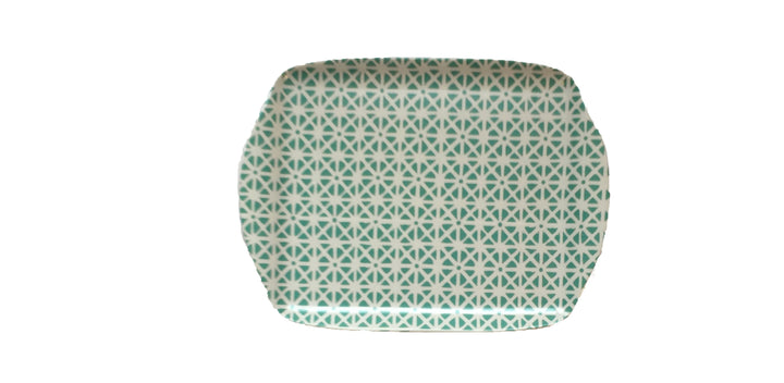 MELAMINE TRAY - SUNFLOWER PATTERN, AQUA - Sale 25% off