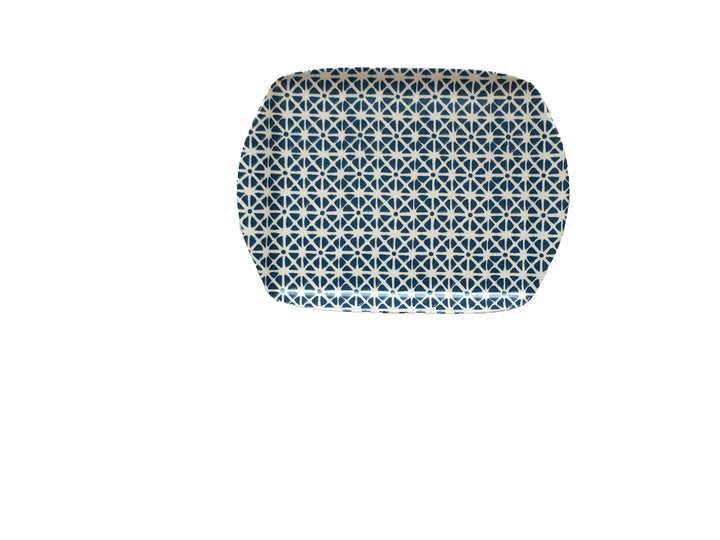 MELAMINE TRAY - SUNFLOWER PATTERN, BLUE - Sale 25% off