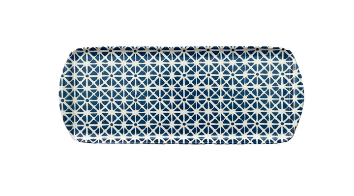 MELAMINE TRAY - SUNFLOWER PATTERN, BLUE - Sale 25% off