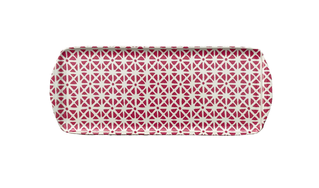 MELAMINE TRAY - SUNFLOWER PATTERN, PINK - Sale 25% off