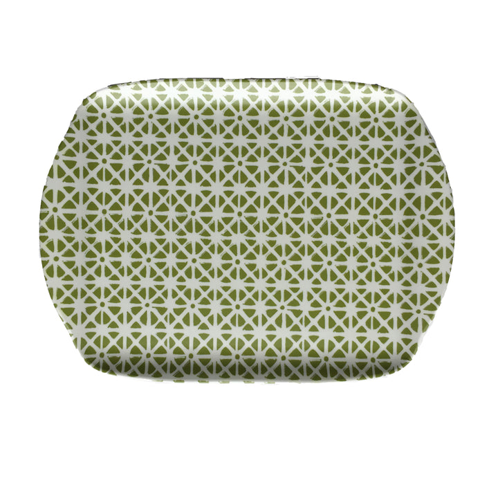 MELAMINE TRAY - SUNFLOWER PATTERN, GREEN - Sale 25% off