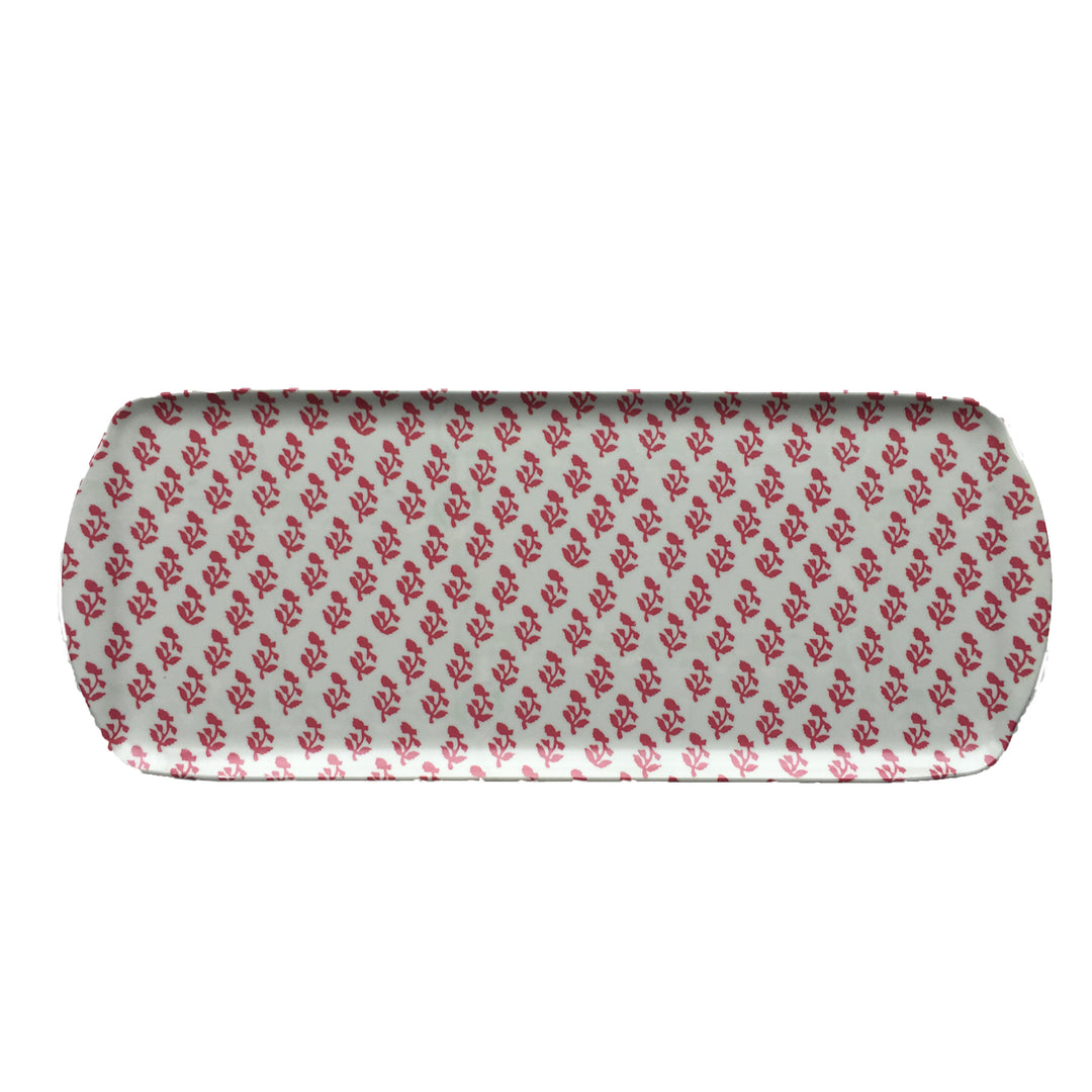 MELAMINE TRAY - SMALL TREE PATTERN, PINK