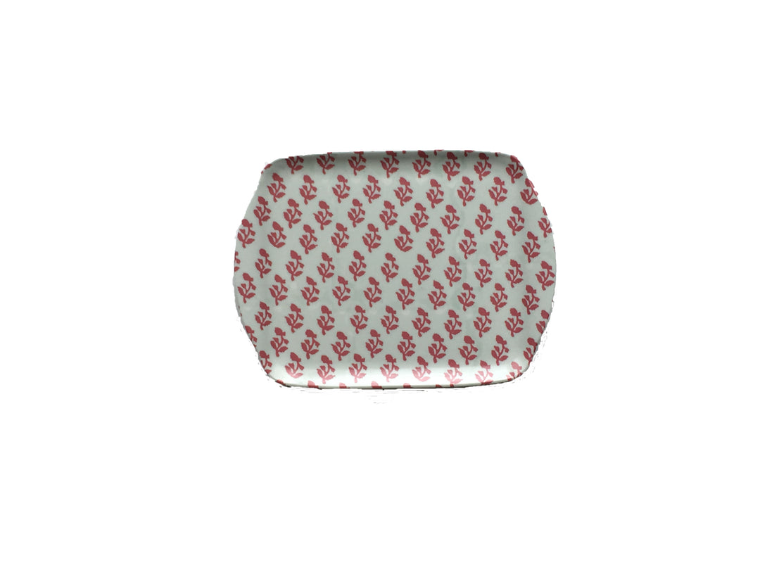 MELAMINE TRAY - SMALL TREE PATTERN, PINK