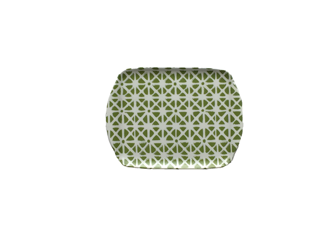 MELAMINE TRAY - SUNFLOWER PATTERN, GREEN - Sale 25% off