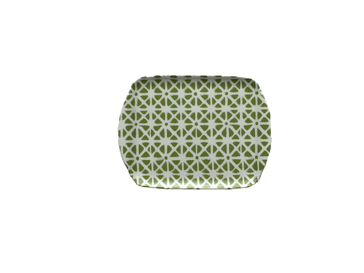 MELAMINE TRAY - SUNFLOWER PATTERN, GREEN - Sale 25% off
